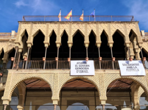 Solidaritat amb Palestina: Gestos a Barcelona Solidaritat amb Palestina: Gestos a Barcelona